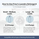 FREY Concentrated Natural Laundry Detergent - 50 Concentrated Loads of Long Lasting High Efficiency Liquid Laundry Detergent - Eco Friendly Blend of Great Smelling Biodegradable Natural Ingredients, Sandalwood/Bergamot/Clove, 2 Pack by CozyNest Decor