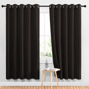 NICETOWN Bedroom Blackout Curtains and Drapes - Energy Smart Thermal Insulated Solid Grommet Blackout Draperies for Living Room (2 Panels, 66 inches x 72 inches, Toffee Brown) by TinyTreasures Baby Boutique