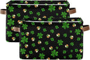 Storage Basket St Patrick's Day Cube Storage Bins Organizer Bag Collapsible Closet Shelf Baskets with handle for Baby Cloth Pet Toy Book 14.2×10.2×8.3 IN by TinyTreasures Baby Boutique