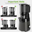 Cold Press Juicer, 5.3" Wide Feed Chute Juice Extractor Machine with 400W, High Juice Yield, Slow Masticating Juicer for Whole Vegetables & Fruits, Deep Grey by CozyNest Decor