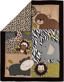 7 PCs Forest Animal Nursery Crib Bedding Set Baby Boy Elephant Giraffe Bear Cot Bedding Set by TinyTreasures Baby Boutique