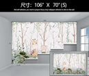 WFBHUA-Kids Tree Wallpaper Cute Animals Plants Bird Wall Decor Mural for Nursery Boys Girls Bedroom Room (Not Peel and Stick) by CozyNest Decor