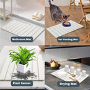 Large Stone Dish Drying Mats for Kitchen Counter, Quick Dry Absorbent Collapsible Dish Drying Mat,Diatomaceous Earth Mats for Dishes Bottles Cups,Match Any Countertop,White 16 * 12inch by CozyNest Decor