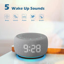 Buffbee Sound Machine & Alarm Clock 2-in-1, 18 Soothing Sound, 7 Night Light, Sleep Timer, Precise 30-Level Volume Control White Noise Machine by TinyTreasures Baby Boutique