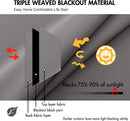ANRODUO Back Tab Blackout Curtains for Bedroom Living Room, Rod Pocket Pinch Pleated Thermal Insulated Room Darkening Curtains 54 Inches Long 2 Panels, Grey, 42 x 54 Inch by TinyTreasures Baby Boutique