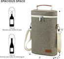 ZORMY 2 Bottle Insulated Wine Carrier Bag for Travel, Wine Carrier Tote Cooler Bag with Shoulder Strap & Corkscrew Opener, Perfect Wine Lover's Gift, Great for Picnics and Outdoor Entertaining by TinyTreasures Baby Boutique