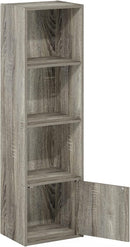 Furinno Luder Shelf Bookcase with 1 Door Storage Cabinet, French Oak by TinyTreasures Baby Boutique