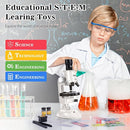 Little World Microscope for Kids, 100x 400x and 1200x Science Kits for Kids Age 5-7 Age 8-12, Microscope Beginner Kit with LED, Learning Resources Toys, Science Experiment STEM Kits, White by TinyTreasures Baby Boutique