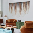 IOWER Macrame Wall Hanging Brown Dip-Dyed Large Macrame Wall Decor For Living Room Boho Fiber Art for Office Decoration 57" W x 41" L by CozyNest Decor