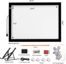 A4 LED Light Box for Tracing, elice Artist Drawing Lightbox Light Table Light Pad Light Copy Board, Up to 8000 Lux Super Bright Lightpad for Cricut Weeding Vinyl, Diamond Painting, Sketching (Black) by TinyTreasures Baby Boutique