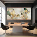 YJYart Circle Canvas Wall Decor Green and Gold Wall Art Posters Abstract Wall Decorations 36"x70" Home Decor for Bedroom Living Room by CozyNest Decor