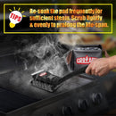 GRILLART Grill Brush Bristle Free, SteamWizards [Ultra Safe & Efficient] Grill Cleaner Brush with 1 Replacement Head, for Cast Iron and Stainless Steel Grates, BBQ Grill Brush for Outdoor Grill by GreenHaven Gardens