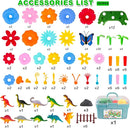 Toys Gifts for Toddlers Boys Girls Age 2 3 4 5 6,167 PCS Dinosaur Flower Garden Building Blocks,STEM Fine Motor Skill Stacking Games,Christmas First 1st Birthday Gifts for Preschool Kids 2+ Years Old by TinyTreasures Baby Boutique