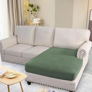 H.VERSAILTEX Super Stretch Individual Chaise Cover Sectional Couch Covers for L Shaped Sofa Both Left/Right Featuring Thick Jacquard Textured Twill Fabric (1 Piece Chaise Cover, Loden Frost) by CozyNest Decor