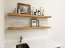 joelsantiques - 48 Inch Wooden Floating Shelves for Wall - 48x8x2 in - Made of Natural Wood - Long Heavy Duty Rustic Wall Shelves for Bedroom - Perfect for Living Room, Kitchen - Natural by CozyNest Decor
