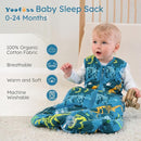 Yoofoss Baby Sleep Sack 6-12 Months, 1.5 Tog Baby Wearable Blanket with 2-Way Zipper, 100% Cotton Organic Fabric Winter Infant Sleeping Sack, Warm Soft Comfy by TinyTreasures Baby Boutique
