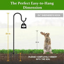 84" Shepherds Hooks for Outdoor with 7 Prongs Base, Heavy Duty Bird Feeder Pole for Hanging Lantern, Hummingbird Feeder, Shepherds Hook for Bird Feeders for Outside, 2 Packs, Black by GreenHaven Gardens