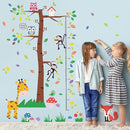 3D Cartoon Animal Height Growth Chart for Kids Wall Stickers Removable DIY Trees and Leaves Wall Stickers Vinyl Flowers Plants and Mushrooms Wall Art Decor for Nursery Kids Bedroom Living Room by TinyTreasures Baby Boutique