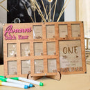 Personalized My First Year Photo Frame | 12 Months Picture Frame For Baby First Year | Displays One 5x7 Photo and Twelve 2x3 Pictures | Birthday Party Decor Newborn Memory Keepsake, Style MP2 by TinyTreasures Baby Boutique