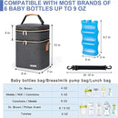 Breastmilk Cooler Bag with Ice Pack Fits 6 Baby Bottles Up to 9 Ounce by TinyTreasures Baby Boutique