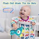 Baby Musical Activity Soft Toys with Sound & Light, Sensory Toys for Infant Developmental with Teether, Rattle and Textures, Soft Plush Toy for Newborn Gift 6 to 12 Months (Blue Dinosaur) by TinyTreasures Baby Boutique