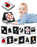 Infinno High Contrast Baby Toys for Newborn, Tummy Time Mirror Black and White Toys for 0-6 Months, Visual Sensory for Infant 0-3-6 Months, Newborn Baby Registry Essential Stuffers by TinyTreasures Baby Boutique