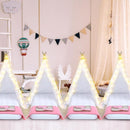 Windyun 6 Pack Kids Teepee Tent for Slumber Party Sleepover Tents for Girls Party with Air Mattress, Star Lights, Blankets Trays Sheets, Natural Cotton Toddler Play Teepee for Indoor Outdoor(White) by TinyTreasures Baby Boutique