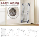 APEXCHASER Clothes Drying Rack Foldable, Large Drying Rack for Clothing Retractable, Winged Laundry Rack Folding Indoor Outdoor, Metal Clothes Airer for Bedding Towel Sweater Heavy Duty, White by CozyNest Decor