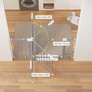 Cumbor 29.7-48" Baby Gate for Stairs, Mom's Choice Awards Winner-Dog Gates for Doorways, Auto Close Safety Pet Gate for Dogs Indoor, Easy Install Pressure Mounted Child Gate with Walk Thru Door, Gray by TinyTreasures Baby Boutique