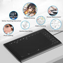 Graphic Drawing Tablet, ienRon 10x6.25 Inch,Digital Graphics Tablets for PC and Computer/Pad- 8192 Pressure Battery-Free Pen, 12 Hot Keys, Compatible Windows/Android, Includes Stand,Good Gifts,Black by TinyTreasures Baby Boutique