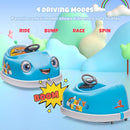 12V Dual Battery Electric Ride on Kids Bumper Car w/Remote Control,360 Degree Spin,Push Rod Rocker Horse Function,3-Speeds Babies & Toddlers Bumping Car Ride on Toy Gift for 1-4 Years Children (Blue) by TinyTreasures Baby Boutique