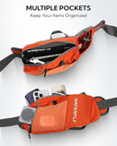 WATERFLY Fanny Pack Waist Bag: Hiking Water Bottle Holder with Strap Waist Pack for Women Men Hydration Hip Packs for Running Walking Traveling-Orange by TinyTreasures Baby Boutique