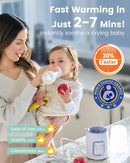 GROWNSY Bottle Warmer, 8-in-1 Fast Baby Bottle Warmer for Breastmilk or Formula, Smart Temperature Control and Automatic Shut-Off Milk Warmer, Baby Essentials for Newborn- Purple by TinyTreasures Baby Boutique