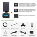 Solar Drip Irrigation System, Automatic Irrigation System for Outdoor Gardening，2200mA Battery and rain Sensing Function,for courtyards, Balconies, Gardens, 10 Potted Plants by GreenHaven Gardens