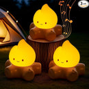 3pcs Cozy Campfire Nightlight Kits, Soothing Nature Sounds, White Noise Night Light for Baby Adult, Rechargeable, Cute Flame Lamp, Best Gift for Kids Bedrooms Camping Trips by TinyTreasures Baby Boutique