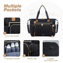 Diaper Bag Tote, Large Diaper Bags Waterproof, Hospital Bag for Labor Delivery, Baby Bag with Pacifier Case, Travel Diaper Tote with Changing Pad, Black by TinyTreasures Baby Boutique