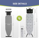 APEXCHASER Ironing Board, Full Szie Iron Board with Iron Rest,Height Adjustable,Extra Thick Heat Resistant Cover with Sleeve Board 15x45 Blue by CozyNest Decor