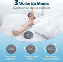REACHER Super Loud Alarm Clock for Heavy Sleepers Adults Teens, Vibrating Alarm Clock Bed Shaker Under Pillow, Rechargeable Battery Powered for Travel, Auto-Dim, Portable by TinyTreasures Baby Boutique