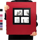 RECUTMS Photo Albums 4x6 Holds 600 Photos Black Pages Large Capacity Leather Cover Family Baby Photo Album Books Horizontal and Vertical Photos (Red) by TinyTreasures Baby Boutique