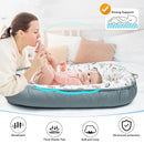 Baby Lounger - Baby Lounger for Newborn 0-24 Months, Breathable & Soft Baby Nest, Portable and Lightweight Lounger for Home and Travel, Ideal Newborn Babies Essentials (Blue-Rainbow) by TinyTreasures Baby Boutique