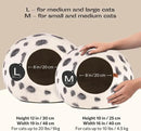 MEOWFIA Cat Cave – Premium Felt Cat Bed for Indoor Cats, Handmade 100% Merino Wool (Medium, Snow Leopard) by CozyNest Decor
