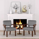 Accent Chair, PU Leather Oversized Living Room Chairs with Soft Seat and Armrests, Armchair for Bedroom, Dinning, Reading and Waiting Rooms (Leather Gray) by CozyNest Decor