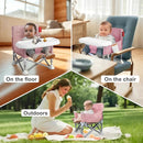 Tiny Marvels Portable 3-in-1 Baby Booster Seat – Cozy Floor Seat, Feeding Seat with Tray, Toddler Booster – Compact, Foldable, Safe with Child Safety Belt Carry Bag – Perfect for Travel & Family Time by TinyTreasures Baby Boutique