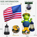 Garden Statues Frog with Solar Lantern, Outdoor Frog Figurine Decorations for Patio Yard Lawn Ornaments, Gifts for Mom/Grandma Birthday Housewarming by GreenHaven Gardens