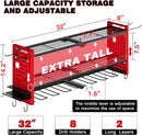 Power Tool Organizer Wall Mount,Cordless Drill Hanger Storage Rack 8 Drill Holder,3 Layers Heavy Duty Power Tool Storage Rackr(Red) by GreenHaven Gardens