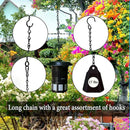 197 Inch Black Metal Hanging Chains and Hanging Basket Hooks Set for Bird Feeders, Birdbaths, Planters, Grow Lights, Lanterns, Wind Chime and Ornaments, Screw Eye Hooks, Chain Hooks DIY by GreenHaven Gardens