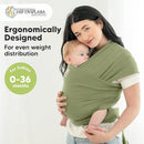 KeaBabies Baby Wrap Carrier - All in 1 Original Baby Carrier Newborn to Toddler Sling, Easy to Wear, Hands Free Bonding, Lightweight, Breathable Infant Wraps (Dusty Olive) by TinyTreasures Baby Boutique
