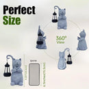 Cat Garden Statue Solar Lights Outdoor-Resin Cat Figurine for Garden Patio Balcony Porch Yard Decor, Halloween Decorations, Birthday Gifts for Women Mom Grandma, Cat Lover Housewarming Gifts