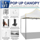 COBIZI 10x10 Heavy Duty Pop up Canopy Tent with 4 Removable Sidewalls, Ez Pop up Canopy with Portable Bag, Commercial Gazebo Waterproof Sunshade for All Weather Party Camp Stall Patio by GreenHaven Gardens