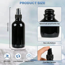 4 PCS, 4 oz Black Glass Mini Spray Bottles, Fine Mist, Refillable Containers for Cleaning Solutions and Skin Care by GreenHaven Gardens